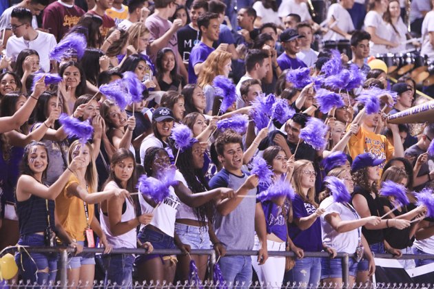 Lemoore High Schools at Friday night's football game in Tiger Stadium.